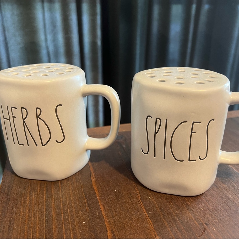 Rae Dunn Grey herb and spice shakers